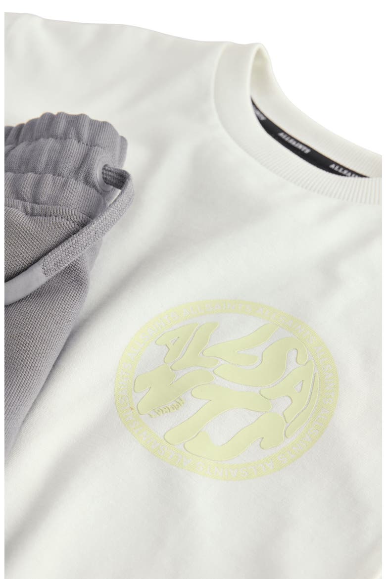 Kids' Distortion Graphic T-Shirt & Drawstring Shorts Set, Alternate, color, WHITE