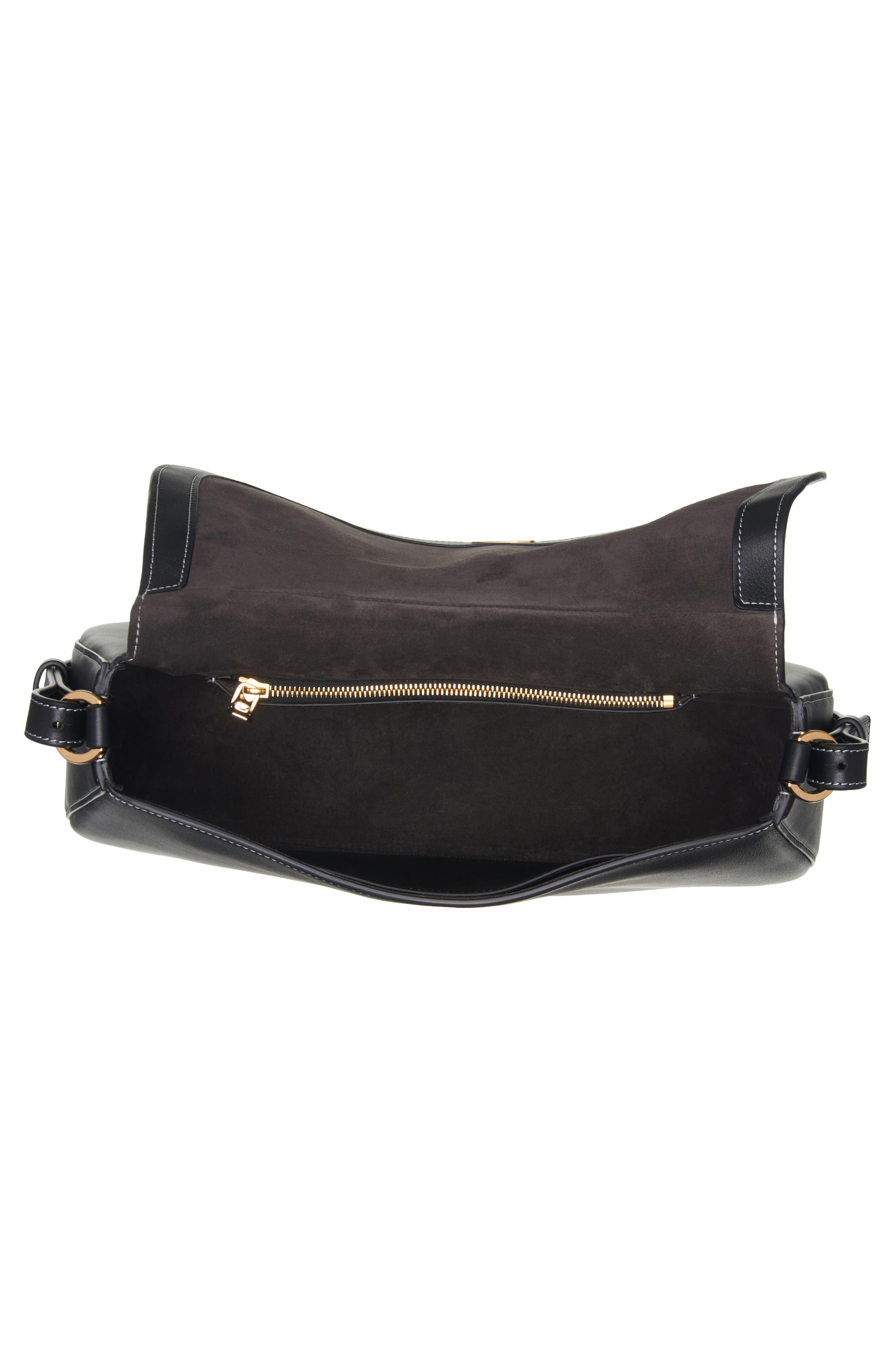 Valentino Garavani Small VLOGO Leather Saddle Shoulder Bag, Alternate, color, 