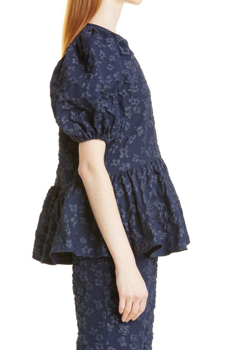Stine Goya Liw Floral Jacquard Peplum Blouse, Alternate, color,