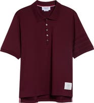 Thom Browne 4-Bar Cotton Jersey Polo