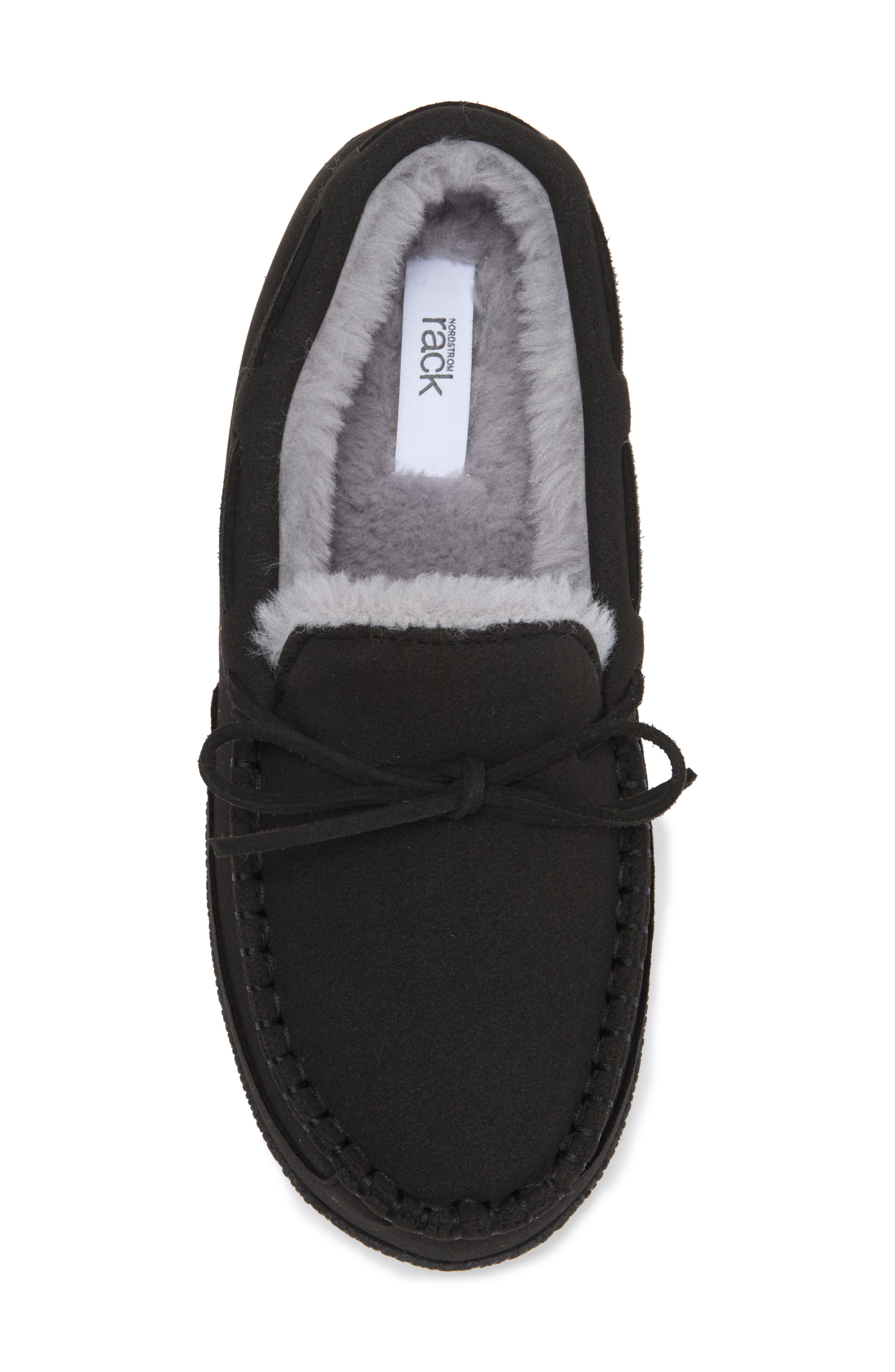 NORDSTROM RACK Dutton Faux Shearling Indoor/Outdoor Slipper, Alternate, color, Black