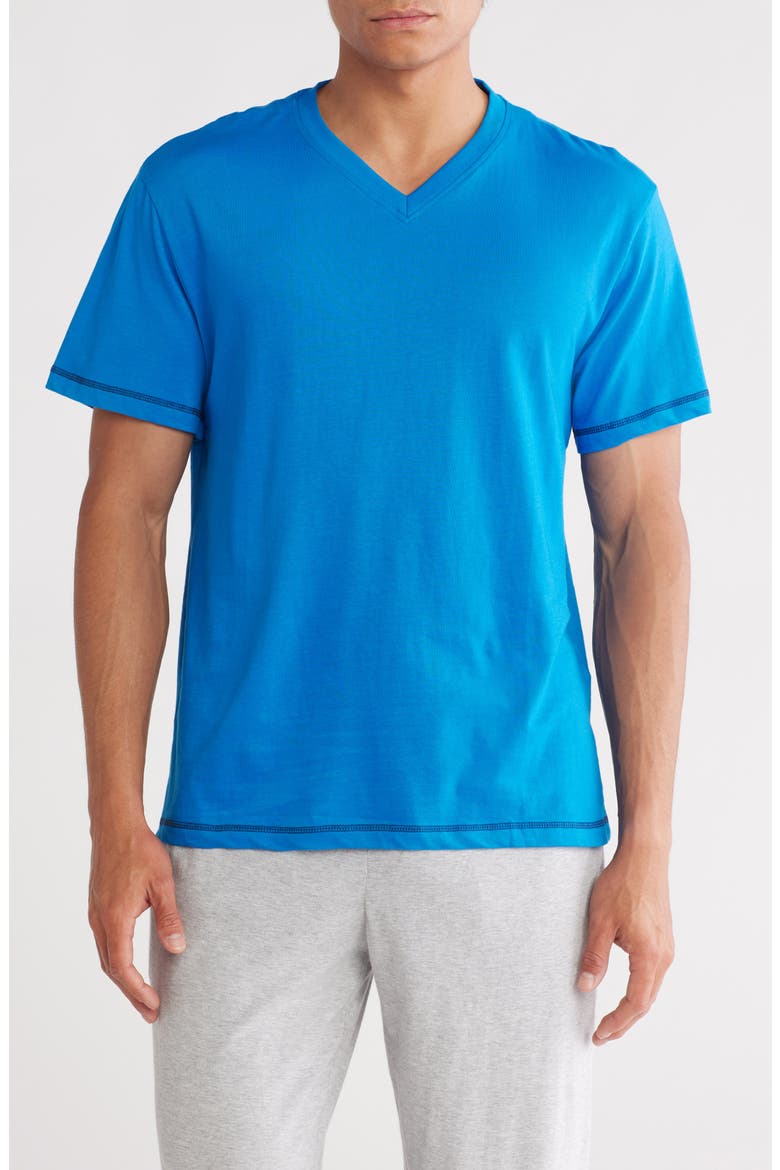 V-Neck Sleep T-Shirt, Main, color, ROYAL