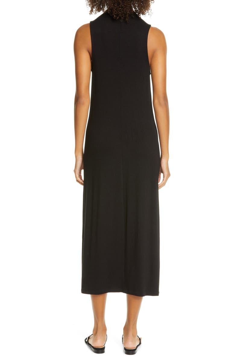 Vince Mock Neck Sleeveless Midi Dress, Alternate, color, 