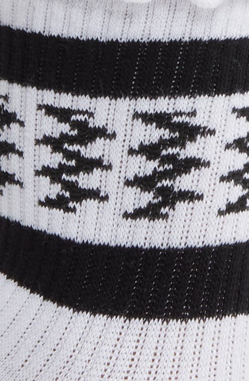 Stems Stripe Lettuce Edge Quarter Socks