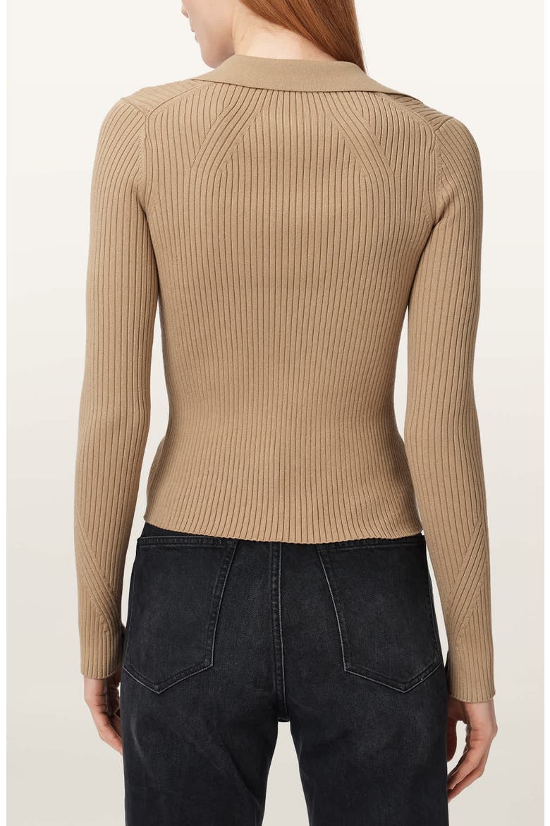 Cruz Ribbed Cardigan, Alternate, color, TANNIN BROWN