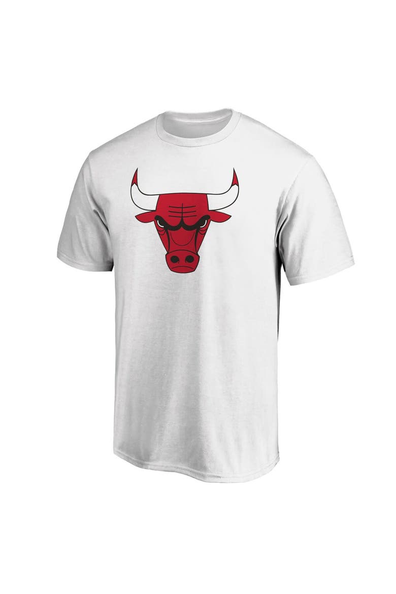 Men's Fanatics Branded White Chicago Bulls Primary Mascot Logo T-Shirt, Alternate, color, White