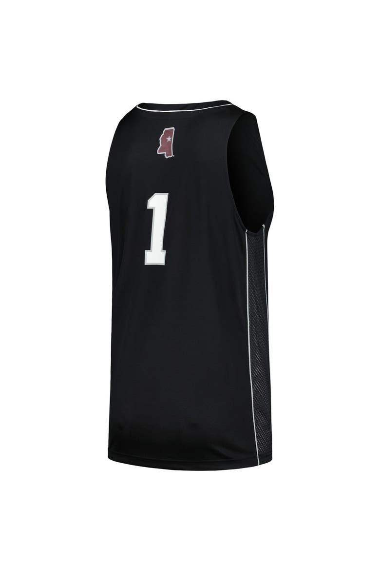 Men's adidas #1 Black Mississippi State Bulldogs Swingman Basketball Jersey, Alternate, color, Black