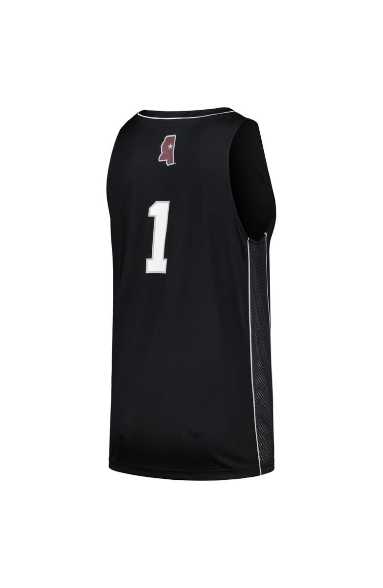 adidas Men's adidas #1 Black Mississippi State Bulldogs Swingman Basketball Jersey, Alternate, color, Black