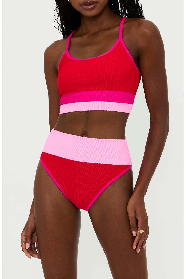 Eva Colorblock Bikini Top, Alternate, color, GUMDROP COLORBLOCK