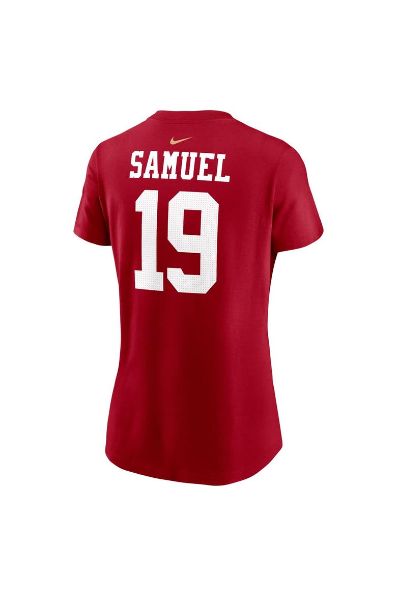 Women's Nike Deebo Samuel Scarlet San Francisco 49ers Super Bowl LVIII Patch Player Name & Number T-Shirt, Alternate, color, Scarlet