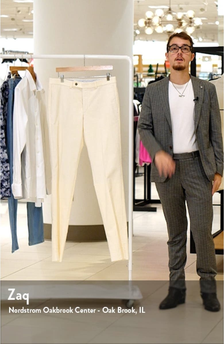 Sage Flat Front Stretch Corduroy Chinos, sales video thumbnail