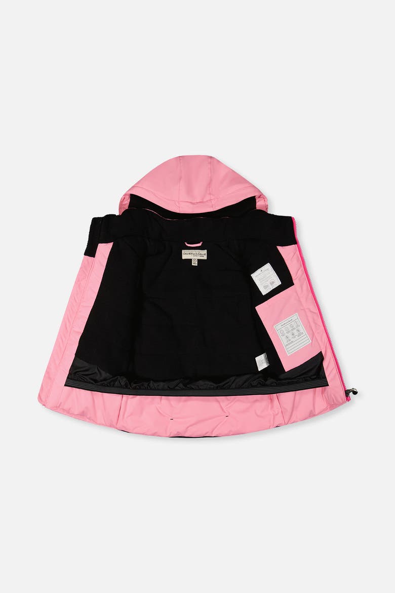 Girl Discover Fleece Jacket Snow Pants Two Piece Snowsuit, Alternate, color, Rose
