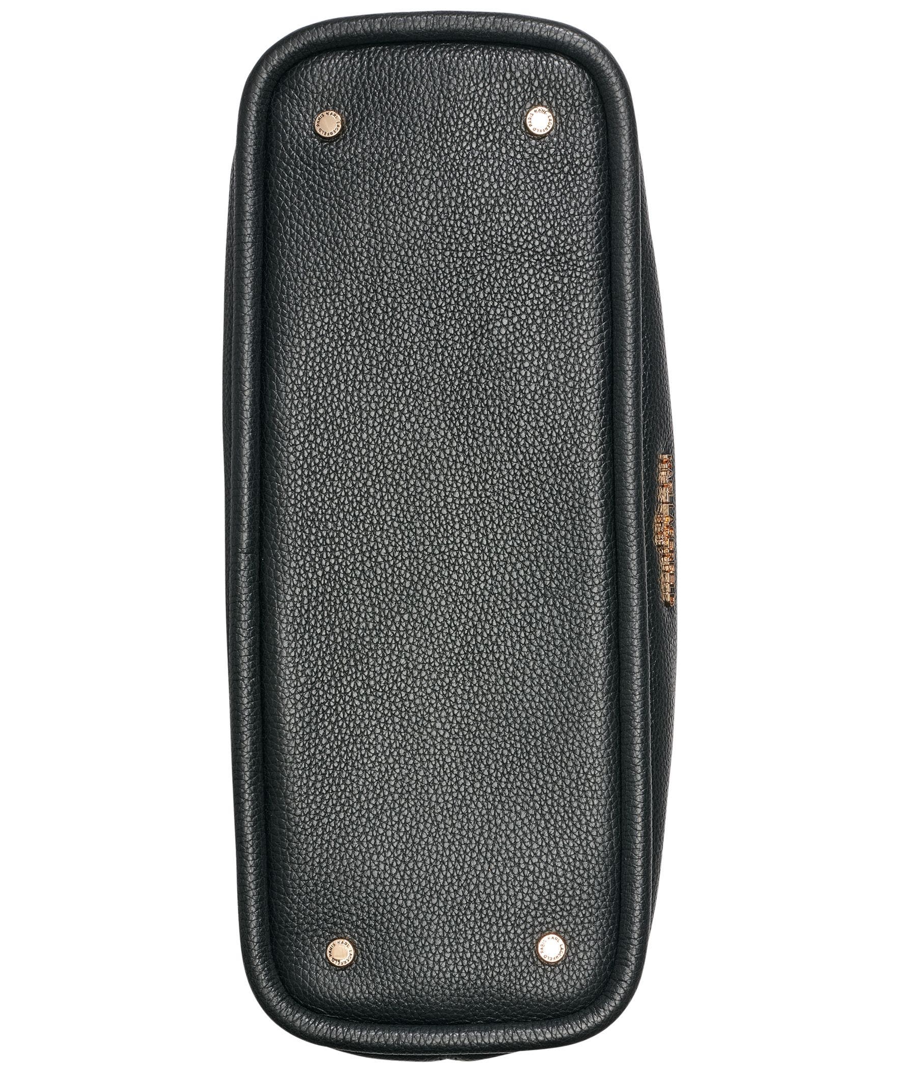 KARL LAGERFELD PARIS Valerie Satchel, Alternate, color, Black/Gold