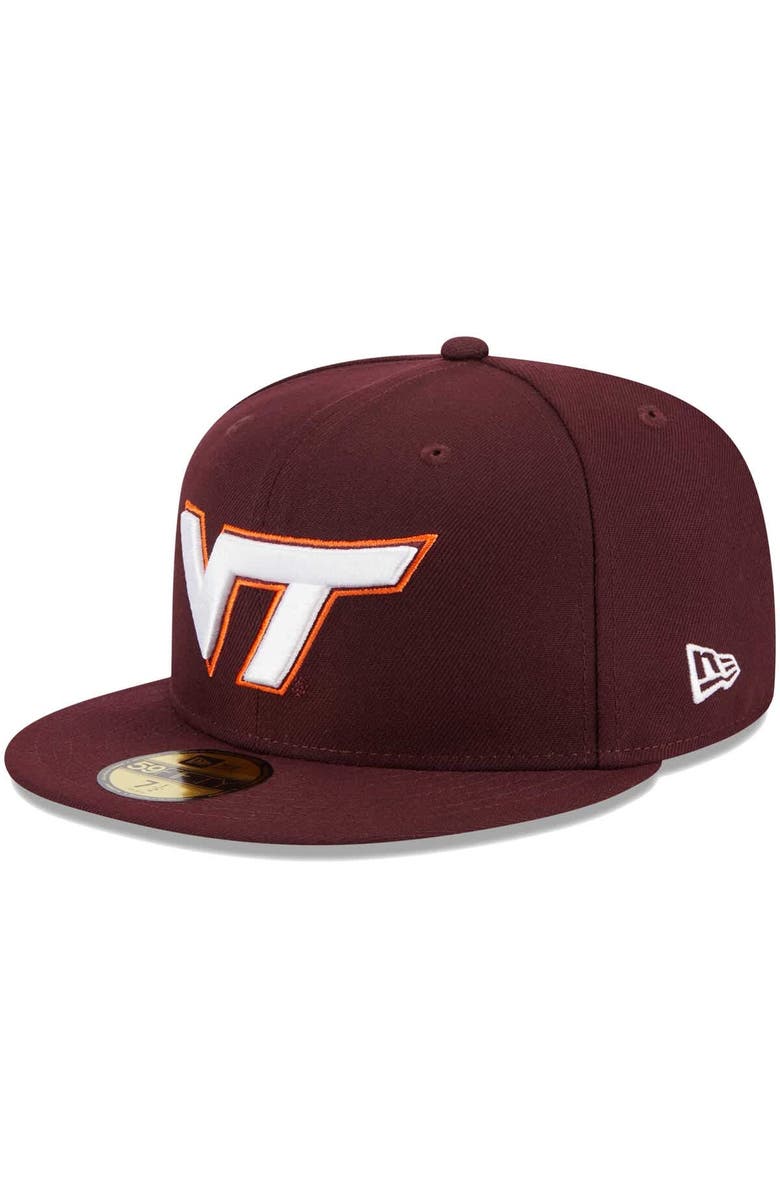 New Era Men's New Era Maroon Virginia Tech Hokies 59FIFTY Fitted Hat, Main, color, Maroon