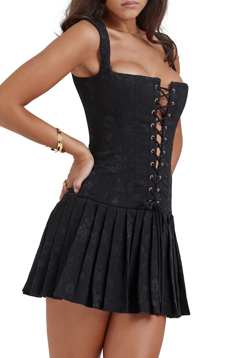 HOUSE OF CB Talia Pleated Corset Minidress, Alternate, color,
