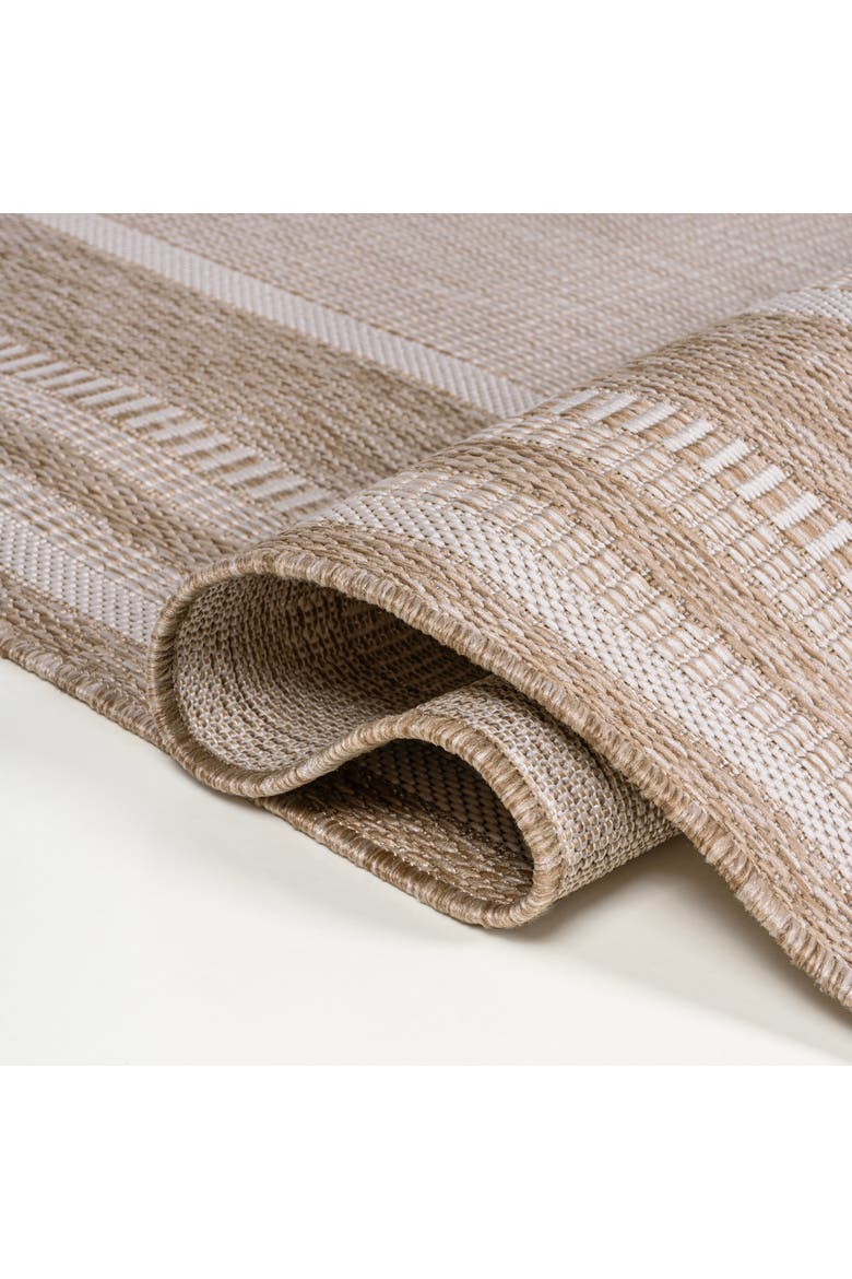 Beckett Classic Casual Border Stripe Indoor/Outdoor Area Rug, Alternate, color, Beige/Cream