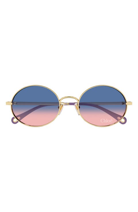 55mm Gradient Round Sunglasses