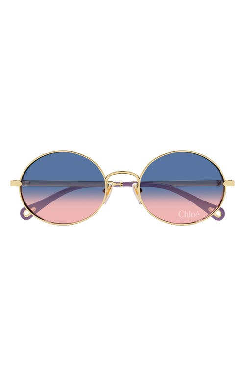 Chloé 55mm Gradient Round Sunglasses In Multi