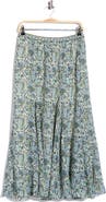 MAX STUDIO Floral Georgette Godet Maxi Skirt