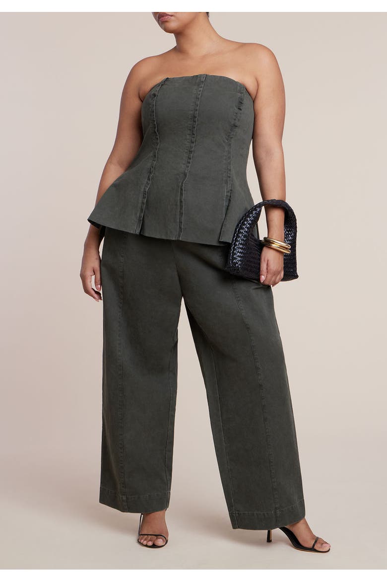 Twill Straight Leg Pant, Alternate, color, BURNT OLIVE