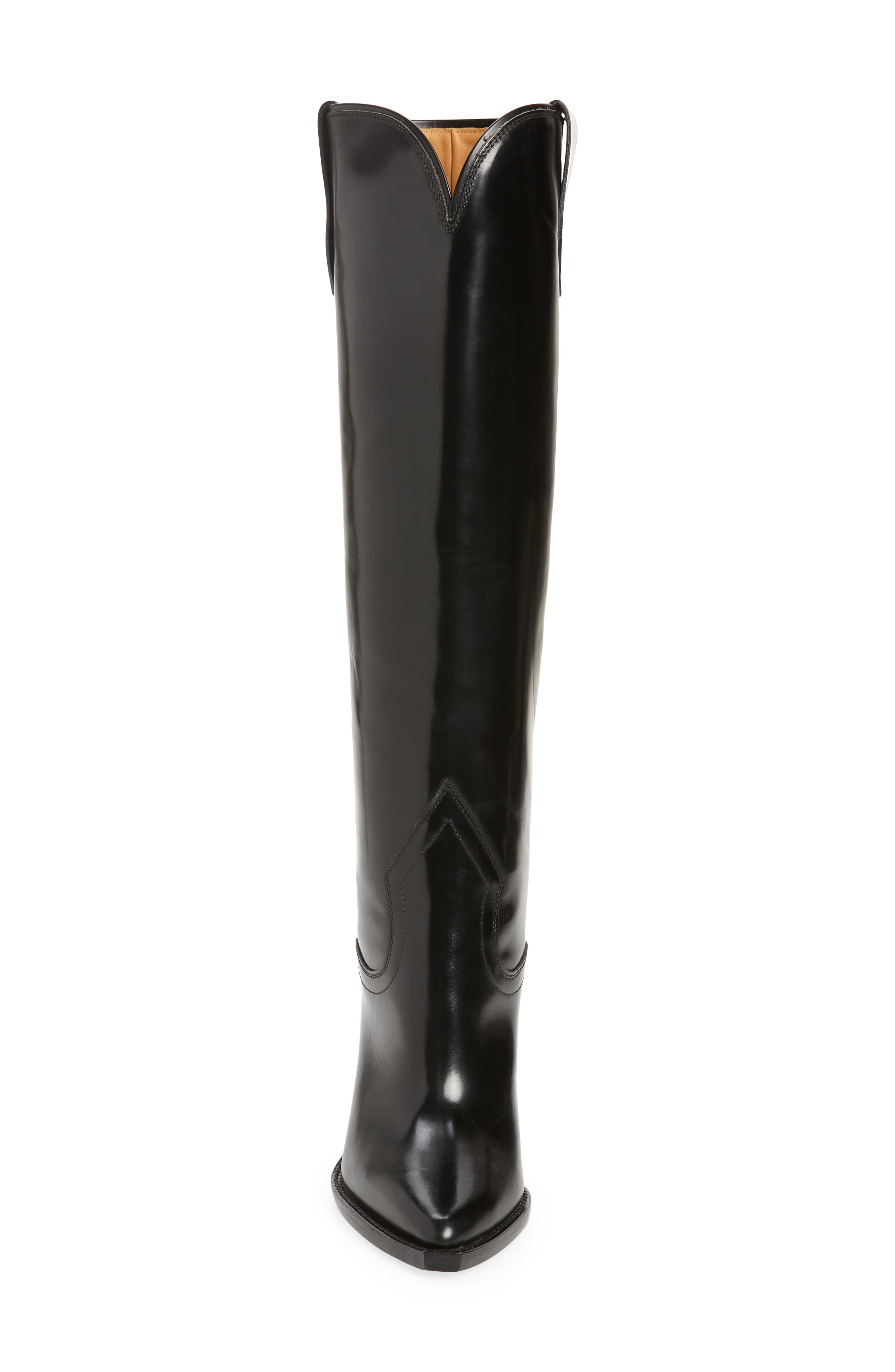 Lomero Tall Western Boot, Alternate, color, BLACK