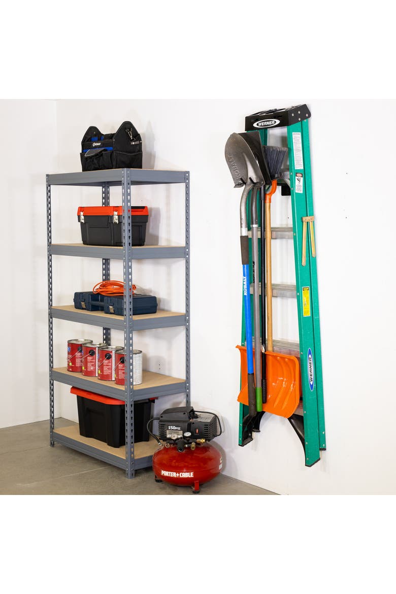 Ivor Ladder Storage Wall Hook | Holds 50 lbs, Alternate, color, Black
