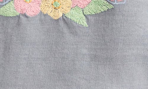 LUCKY BRAND LUCKY BRAND FEEL THE SUNSHINE EMBROIDERED COTTON GRAPHIC T-SHIRT