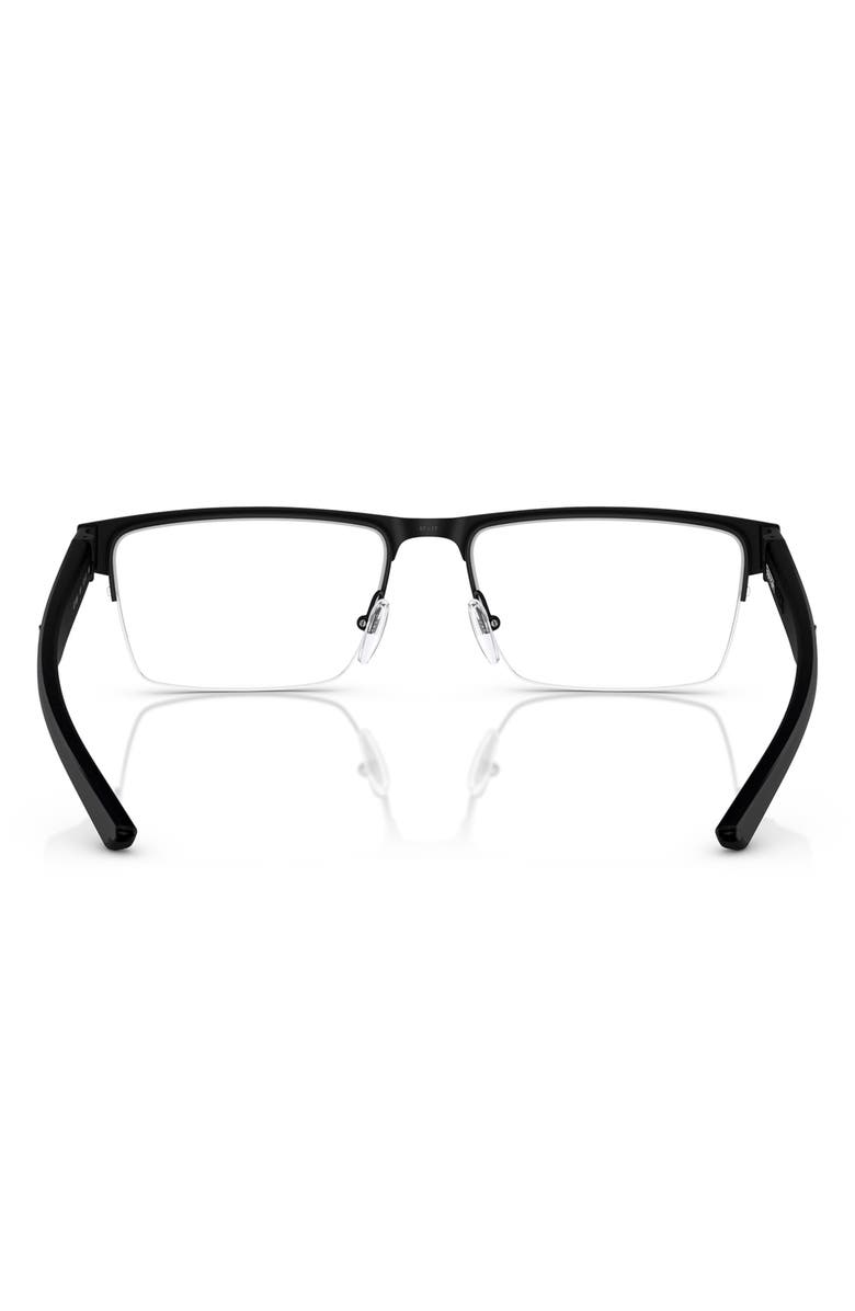 Scuderia Ferrari x Scuderia Ferrari 57mm Rectangular Optical Glasses, Alternate, color, Matte Black