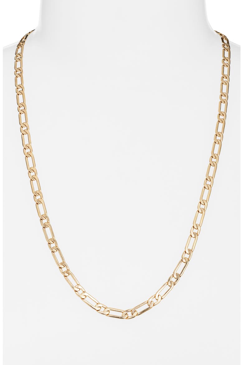 Rhapsody Figaro Chain Necklace, Alternate, color, GOLD