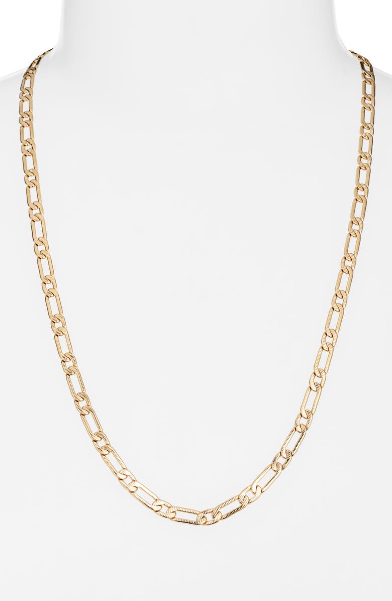 Child of Wild Rhapsody Figaro Chain Necklace, Alternate, color, Gold