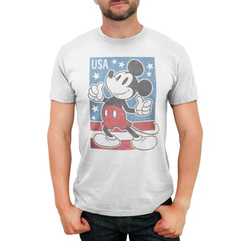 Men's Mickey & Friends American Stamp  Graphic T-Shirt
