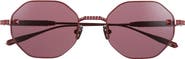 Valentino 52mm Round Sunglasses
