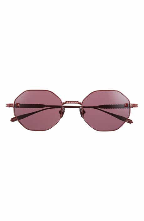Valentino 52mm Round Sunglasses