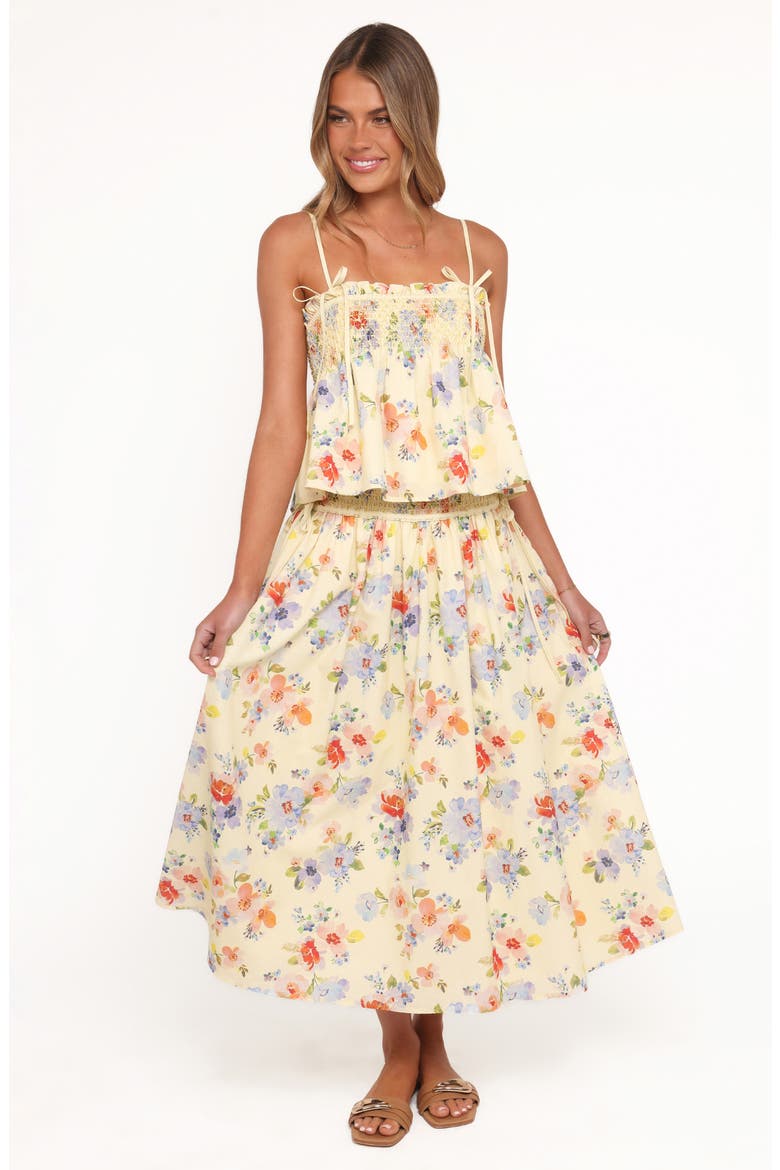 Cosima Floral Print Camisole, Alternate, color, YELLOW FLORAL