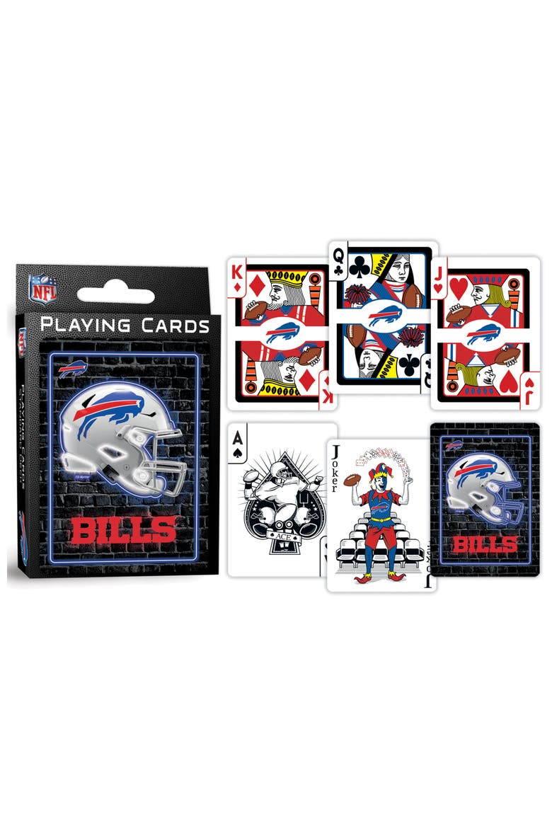 Buffalo Bills Neon Playing Cards, Alternate, color, Multicolor