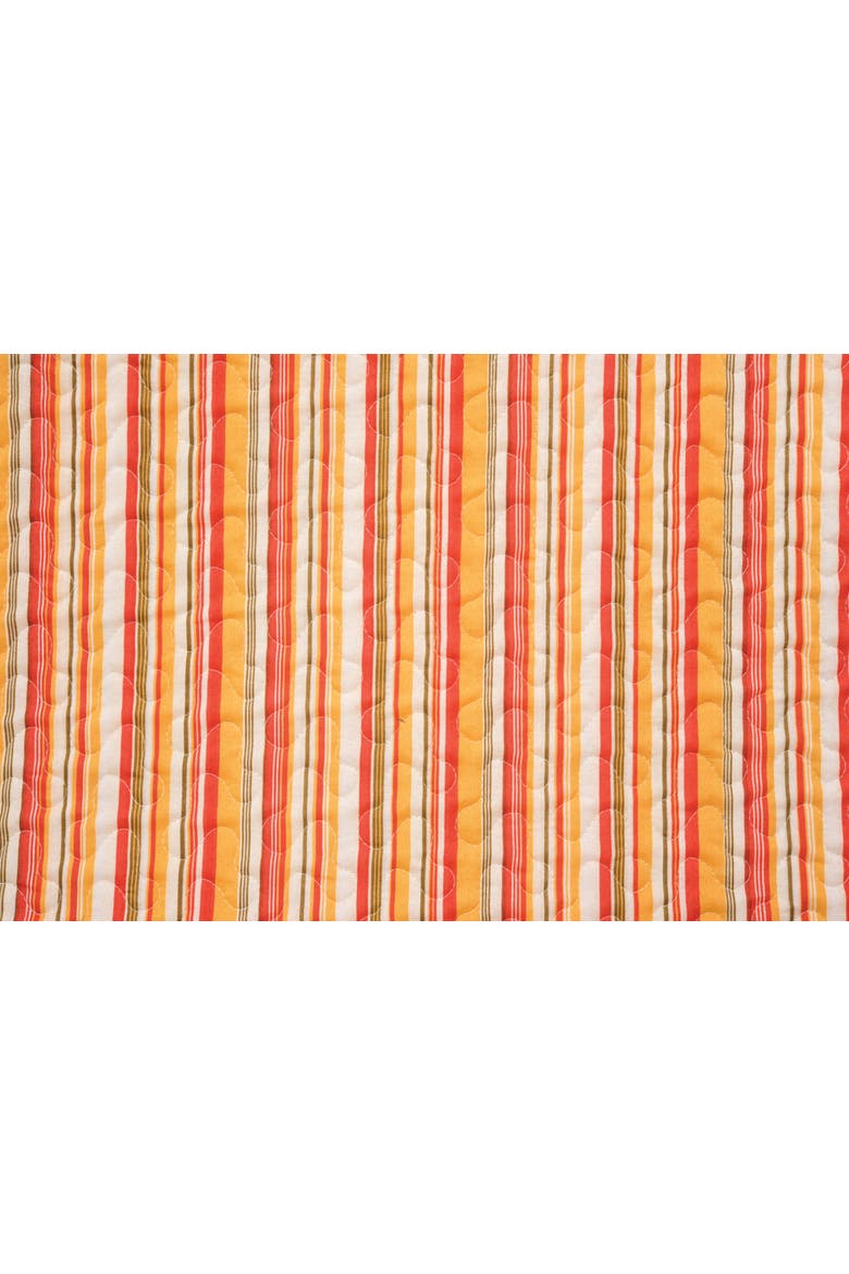 Riley Bright Retro Blooming Flowers Bed Quilt Set, Alternate, color, Orange