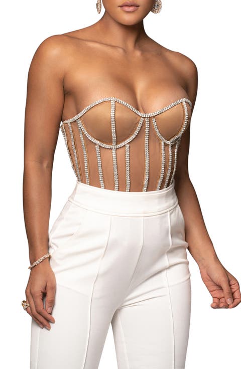 Rhinestone Corset Top