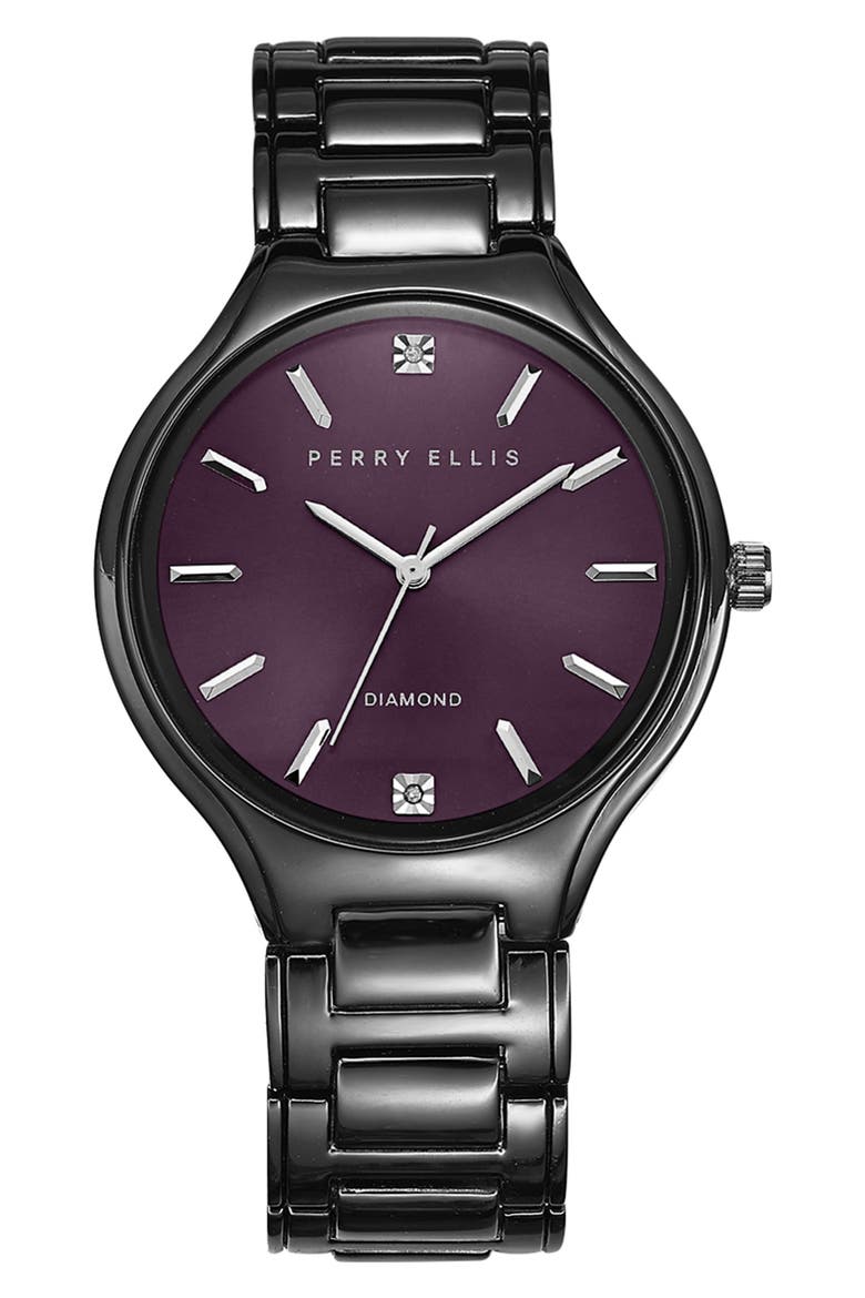 Diamond Bracelet Watch, 40mm, Main, color, GUNMETAL