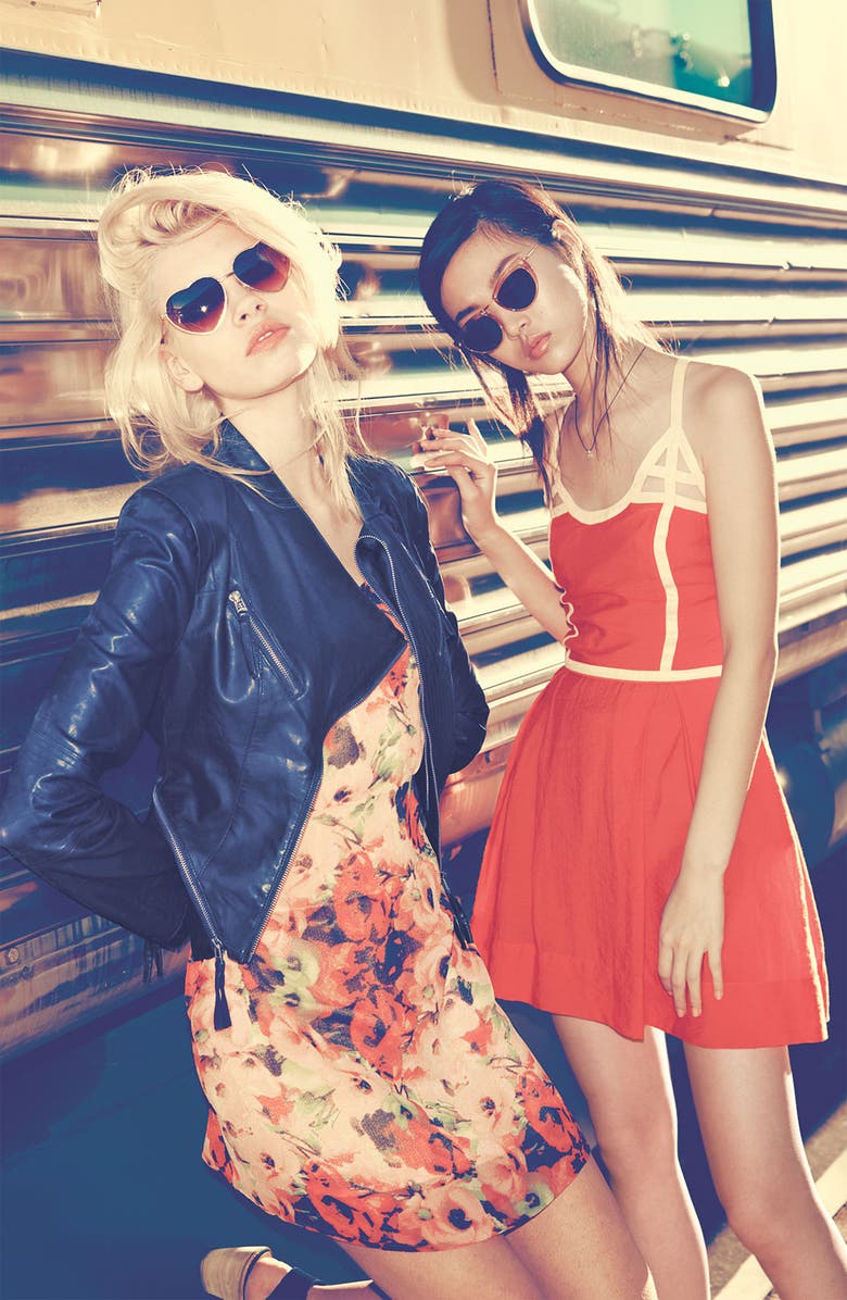 BB Dakota by Steve Madden BB Dakota Floral Print Fit & Flare Dress, Alternate, color, 