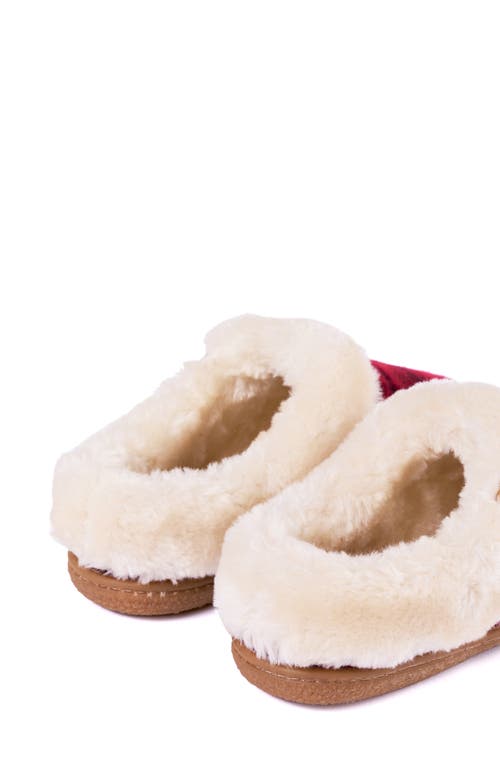 Minnetonka Camp Collar Faux Fur Scuff Slipper In Animal Print