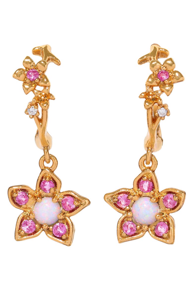 Disney Princess Mulan Drop Earrings, Main, color, GOLD