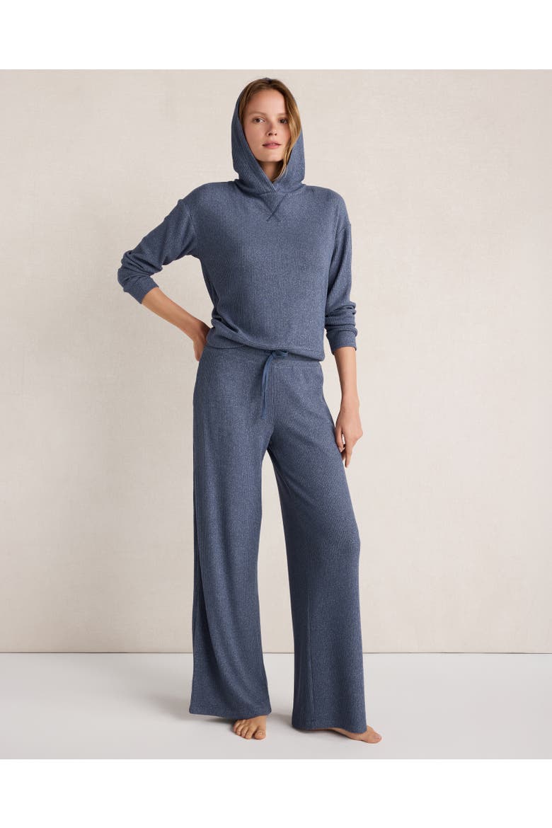 Resti Brushed Rib Knit Drawstring Pants, Main, color, North Sea