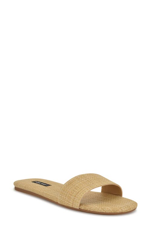 Nine West Lolipop Slide Sandal In Light Natural