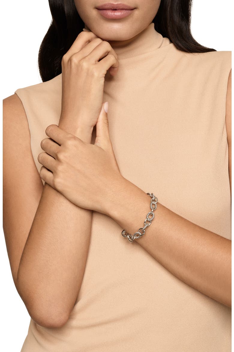 Oval Link Chain Bracelet in Sterling Silver, 10mm, Alternate, color, SILVER