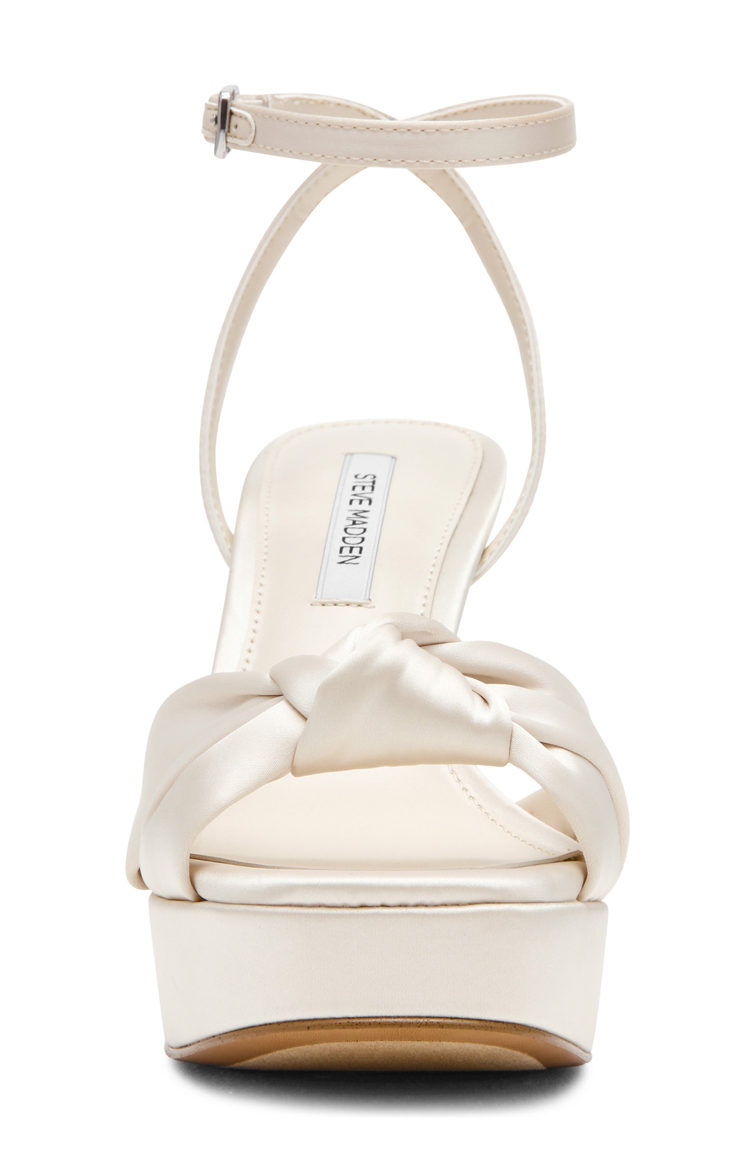 Knoti Platform Sandal, Alternate, color, IVORYSATIN