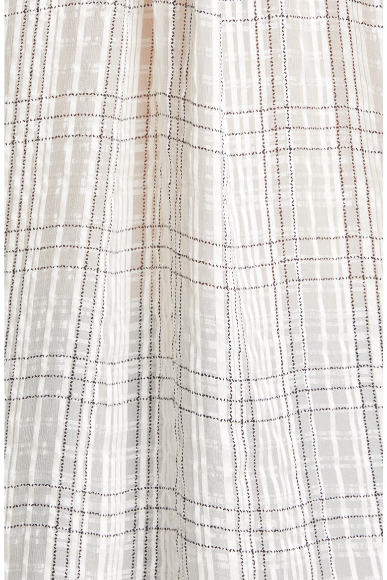 Jules Textured Plaid Silk Blouse, Alternate, color, VANILLA COMBO
