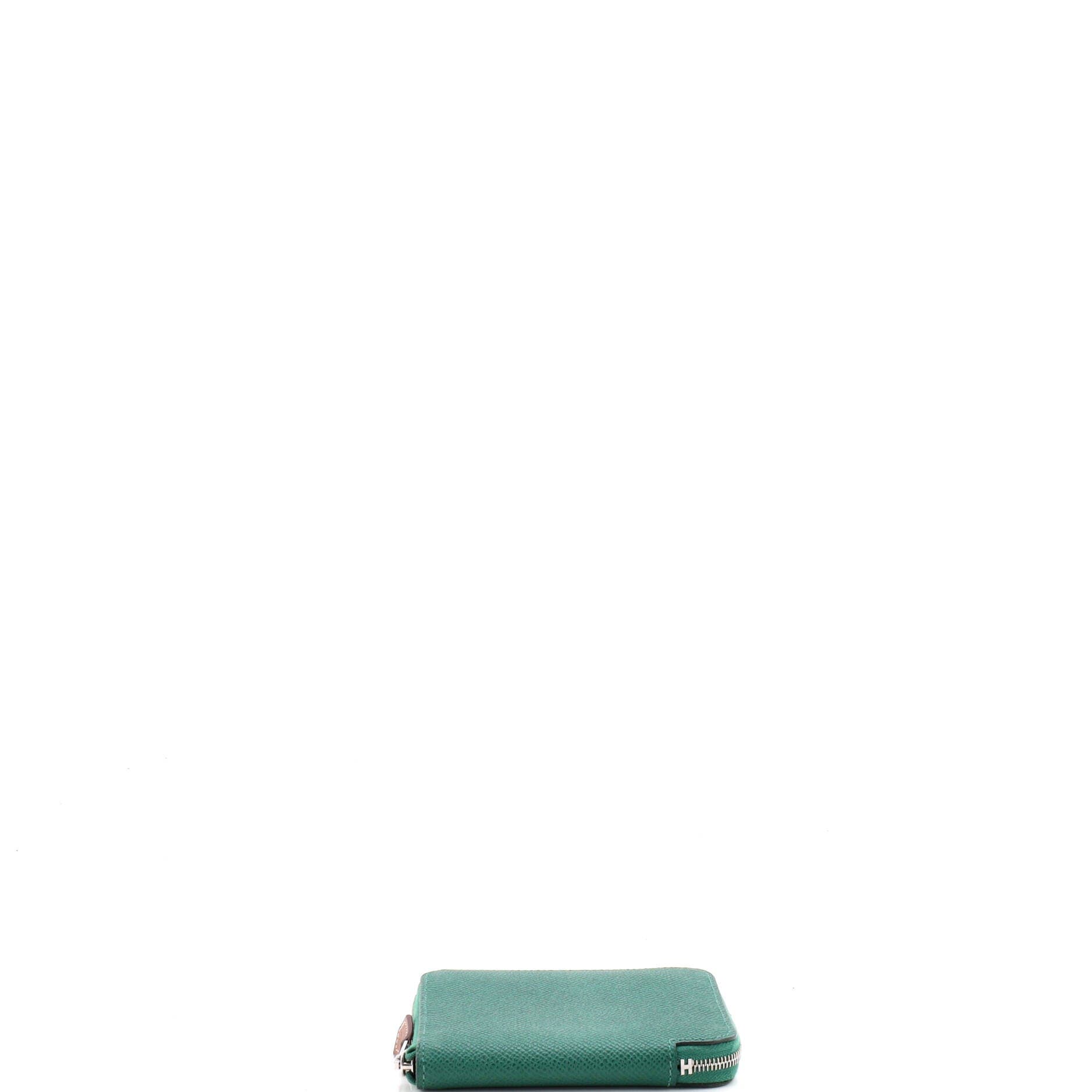 Azap Zip Around Wallet Silk'in Epsom Compact, Alternate, color, Green