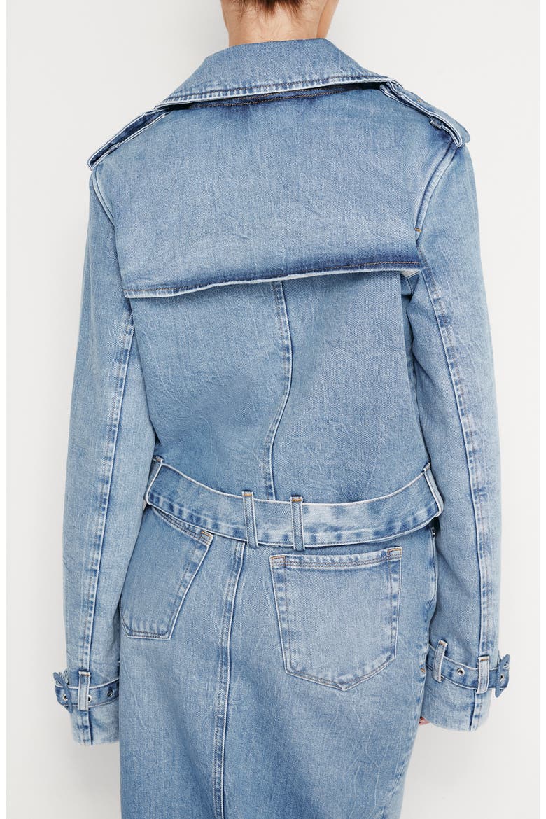 Belted Crop Denim Jacket, Alternate, color, INDIGO599
