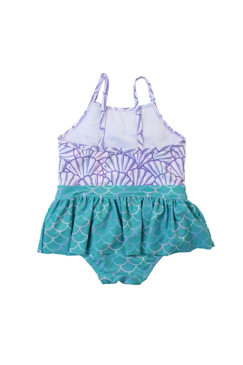Toddler Girls Upf50+ Big Bow Skirted One Piece, Alternate, color, Magical Mermaid