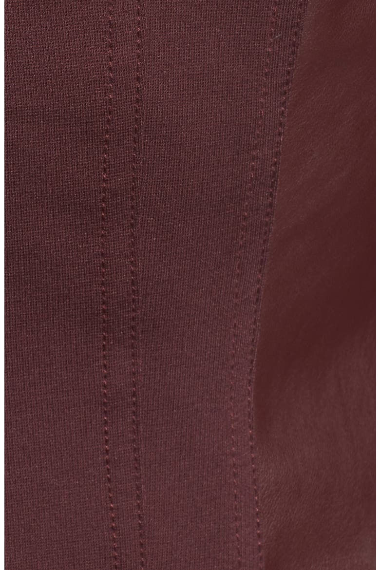 Drape Ponte Jacket, Alternate, color, BORDEAUX